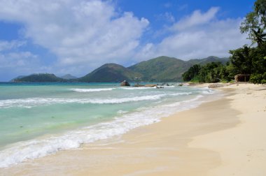 Anse La Blague beach Praslin Island, Seyşel Adaları.