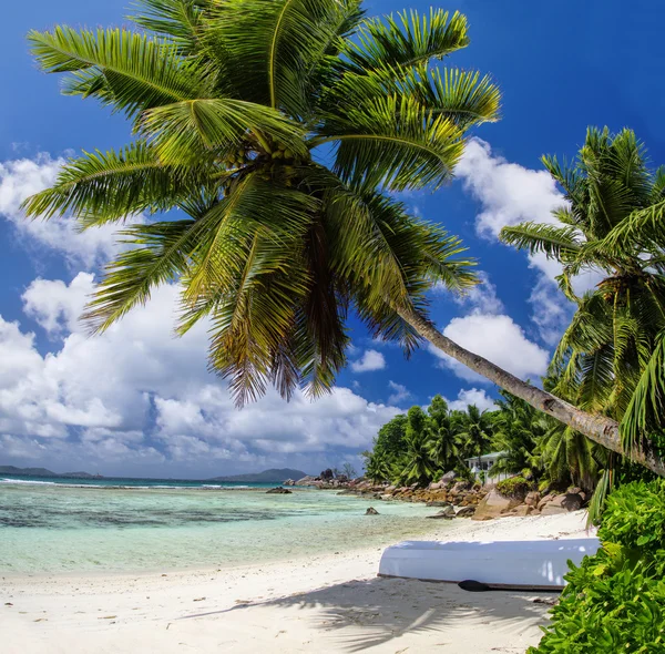 Plaży Anse La Blague na wyspie Praslin, Seszele. — Zdjęcie stockowe