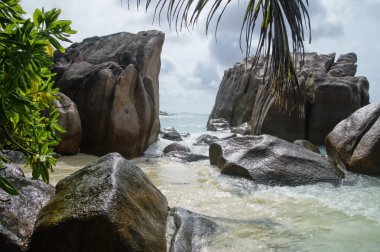 Plaj, Anse dolma La Digue Adası, Seyşel Adaları 