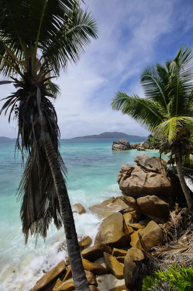 Anse πατάτες παραλία, νησί La Digue, Σεϋχέλλες — Φωτογραφία Αρχείου