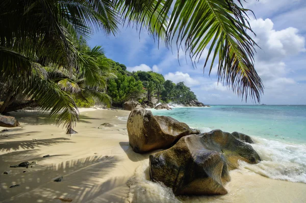 Spiaggia di Anse Patates, Isola di La Digue, Seychelles — Foto Stock