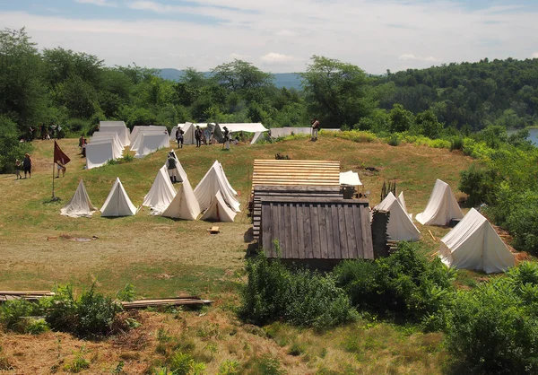 Återskapande camp — Stockfoto