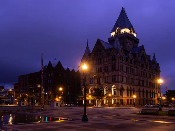 Syracuse New York Verenigde Staten September 2020 Uitzicht Clinton Circle — Stockfoto