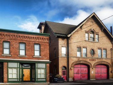 Small old fashioned fire station on Syracuse's northside