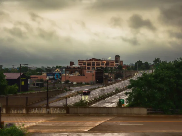 Syracuse New York Usa Elevated View Interstate 690 Heading Northeast — 스톡 사진