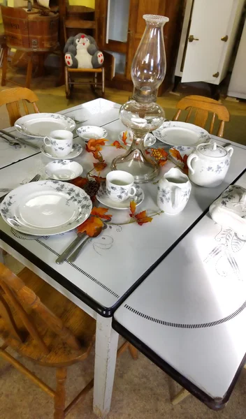 Old fashioned kitchen table — Stock Photo, Image