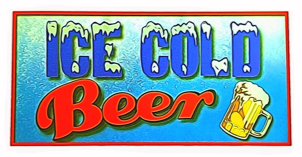 Cold beer sigm — Stock Photo, Image