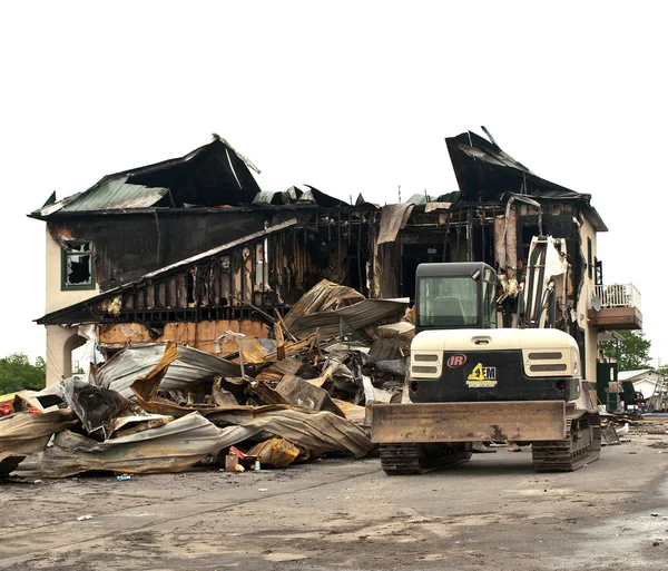 Convience store distroyed by fire — Stock Photo, Image