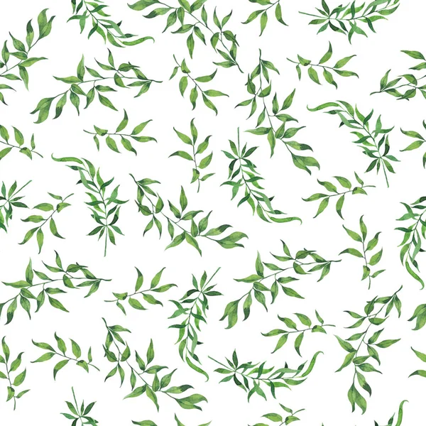 Seamless Pattern Tropical Leaves Hand Drawn Floral Texture — Stock Photo, Image