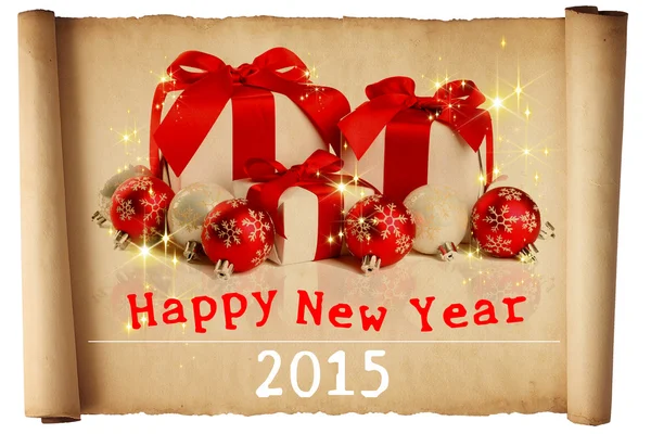 新年あけましておめでとうございます 2015年お祝い背景 — ストック写真