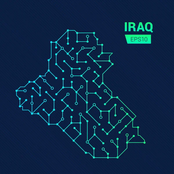 Irak 'ın soyut geleceksel haritası. Ülkenin elektrik devresi. Teknoloji geçmişi.
