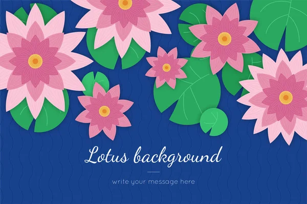 Lotus arka planı. Çiçek bayrağı.