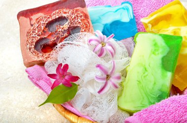 çiçekler el yapımı Sabun.