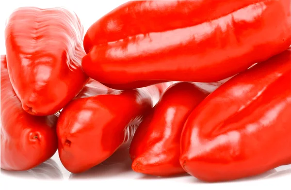 Fresh red bell peppers — Stock Photo, Image