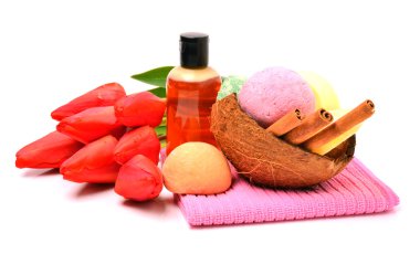 sabun, jel, Banyo bombası Hindistan cevizi kabuk tarçın ve
