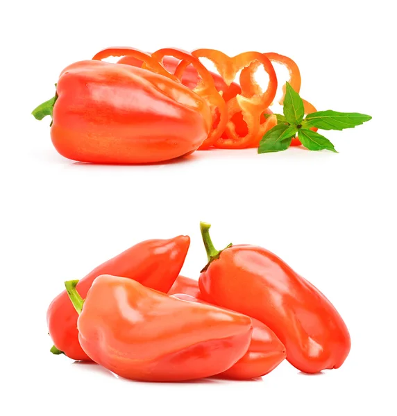 Fresh bell peppers and slices — Stock Photo, Image