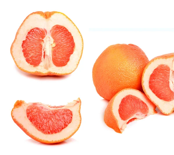 Ripe grapefruit and segments — Stock Photo, Image