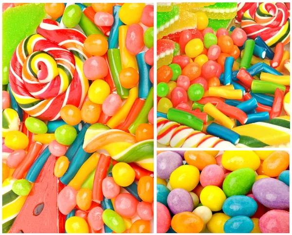 Bright sweets, candies and jelly sweets — Stock Photo, Image