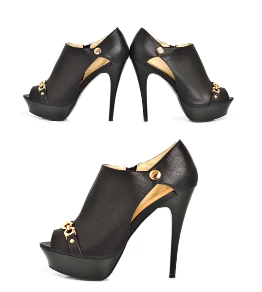 Zapatos negros de tacón alto para mujer — Foto de Stock