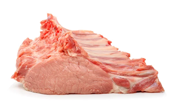 Tulang rusuk babi terisolasi pada warna putih — Stok Foto