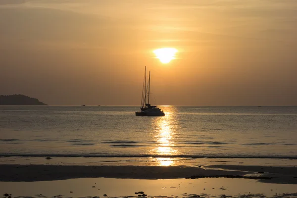 Catamaran on Sunset. — Stock Photo, Image