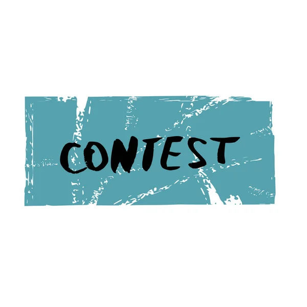 Contest Word Hand Drawn Text Competition Announce Isolated White Background — Stock Photo, Image