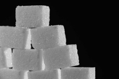 Şeker küpleri yakın plan.
