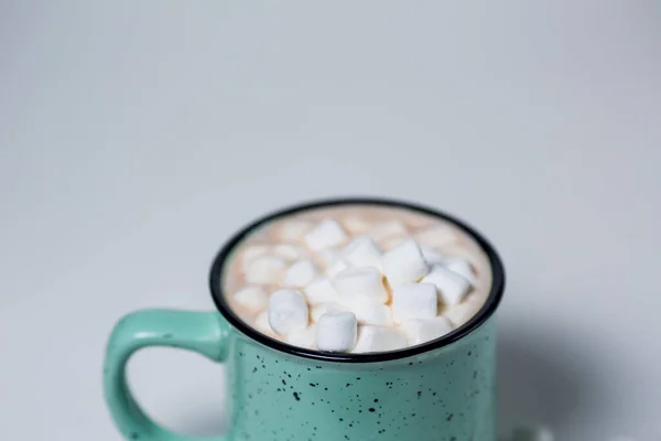 Café Una Taza Marshmello Chocolate Caliente Marshmello — Foto de Stock