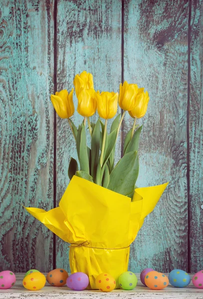 Gele Pasen tulpen — Stockfoto