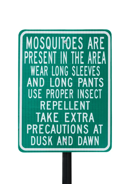 Znak ostrzegawczy komara — Zdjęcie stockowe