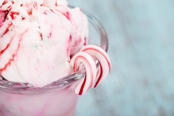 Närbild av Peppermint Ice Cream — Stockfoto