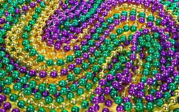 Mardi Gras beads background — Stock Photo, Image