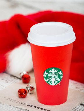 Starbucks içecek yeni 2015 tasarım kırmızı Kupası'nda tatil