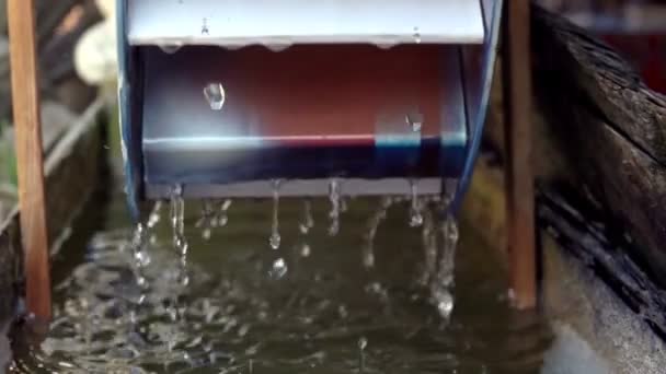 Water Mill Water Drops — Stock Video