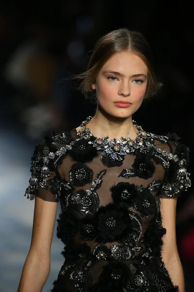 Model wearing Marchesa Fall 2016 — Stok fotoğraf