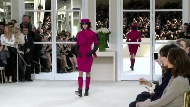 Chanel show sebagai bagian dari Paris Fashion Week — Stok Video