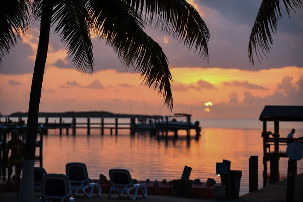 Sunset at tropical location of Florida Keys — Stock Photo, Image