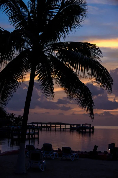 Sunset at tropical location of Florida Keys — Stock Photo, Image