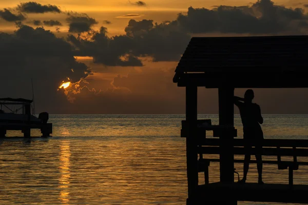 Sunset at tropical location of Florida Keys — Stock Photo, Image