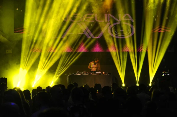 DJ Angelina Lavo perform on the stage — Stock Fotó
