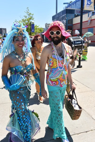 34. coroczna parada syreny na wyspie Coney Island — Zdjęcie stockowe