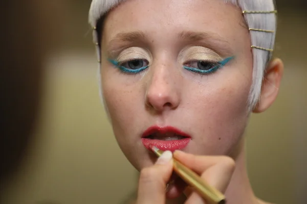 Backstage before Victor De Souza fashion show — Stock Photo, Image