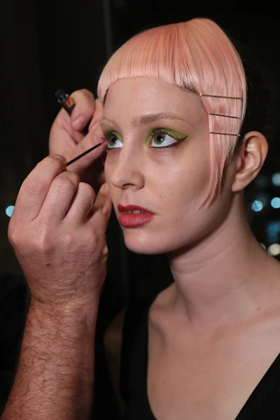 Backstage before Victor De Souza fashion show — Stock Photo, Image