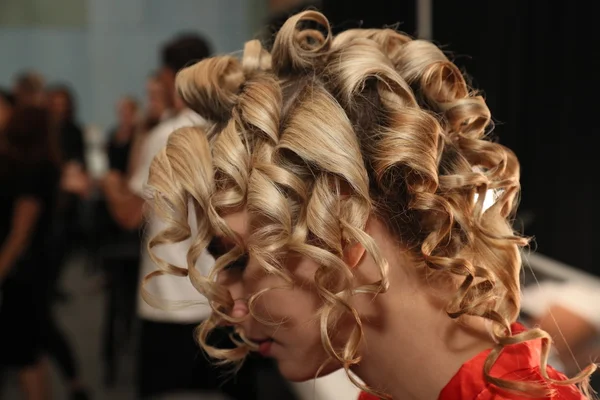 Backstage before the KYBOE! fashion show — Stock Photo, Image