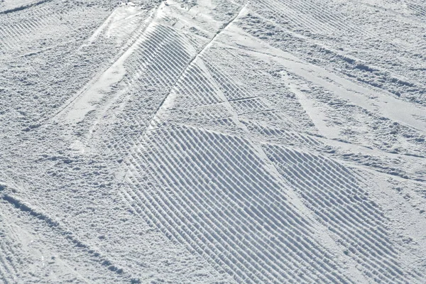 Groomed Ski Track Verse Sneeuw Stowe Skigebied Vermont Verenigde Staten — Stockfoto