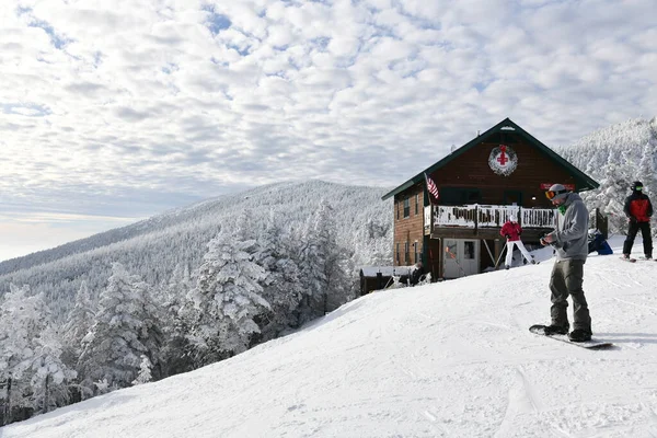 Ski Patrol House Top Peak Mansfield Stowe Ski Resort Vermont — Stock Photo, Image