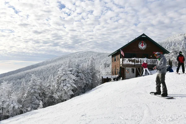 Skipatrouillenhaus Auf Dem Gipfel Des Mansfield Skigebiet Stowe Vermont Usa — Stockfoto