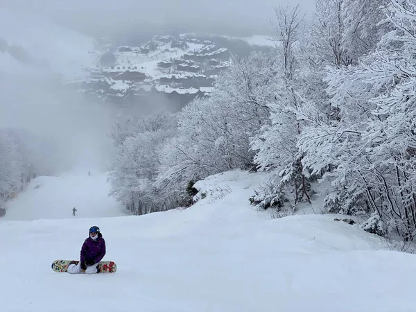 Stowe Dağı Kayak Tesisleri Nde Güzel Bir Kar Günü Aralık — Stok fotoğraf