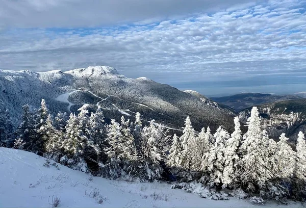 Belo Dia Neve Estância Esqui Stowe Mountain Vermont Dezembro 2020 — Fotografia de Stock