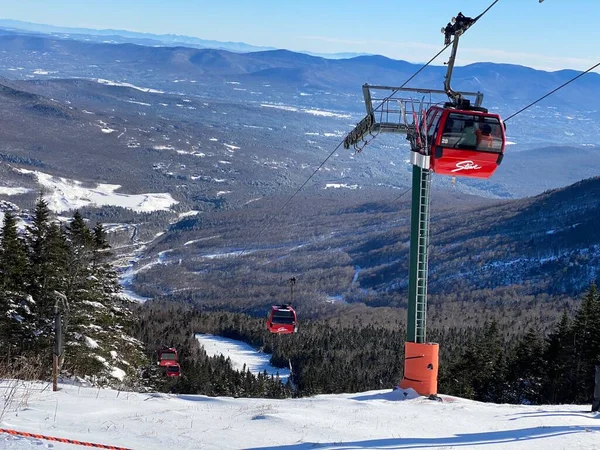 Gondelbahn Skigebiet Stowe Mountain Vermont Usa — Stockfoto